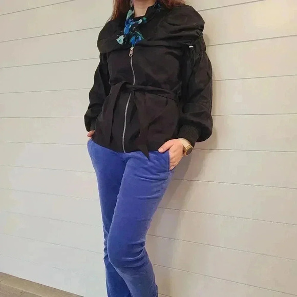 COPY - Black Belted coat puff Sleeves - Picture 2 of 13